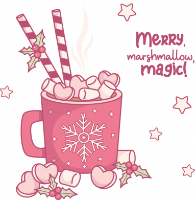 Блокнот А5 Рождественская чашка горячего какао с маршмеллоу 2