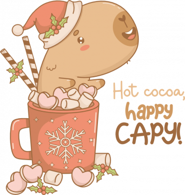 Мужские носки Гарячее какао с капибарой 2