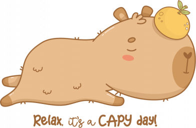 Чехол из раздела Авторские принты Релаксирующий капибара с мандарином для Apple iPhone 11 2