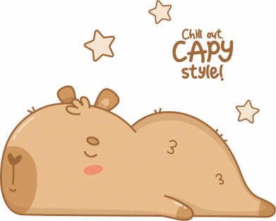 Футболка преміум чоловіча FATLINE Сплячий стиль капібари 2