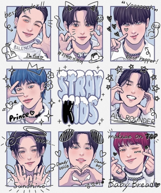 Чоловіча футболка Stedman Stray Kids collage art 2