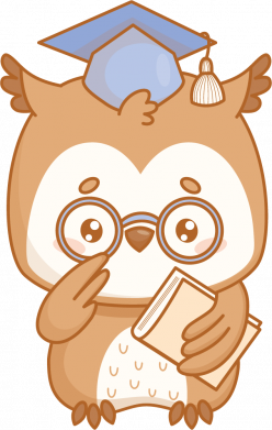 Термобутылка Viano Сова выпускник в очках в с книгой 2