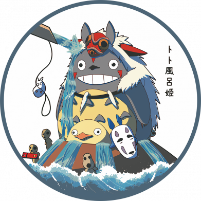 Футболка оверсайз FATLINE Totoro Mononoke 2