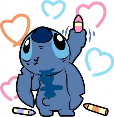 Женская футболка Рисующий Стич 2