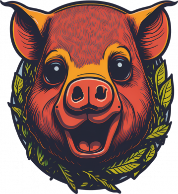 Дитяча футболка Свиня у листі 2