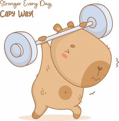 Чоловіча футболка Gildan Капібара зі штангою 2