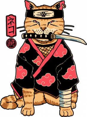 Кружка-хамелеон Japanese Akatsuki cat 2