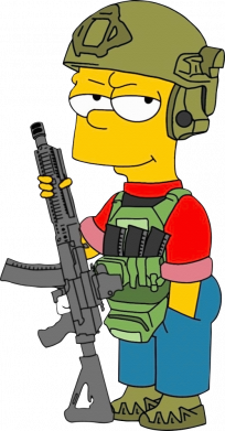 Шеврон круглый Солдат Барт 2