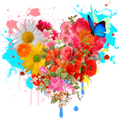 Серце з квітів