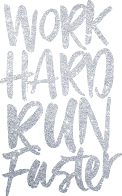 Женская футболка Work hard run faster 2