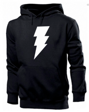 Толстовка чоловіча чорна  (L) Shazam logo