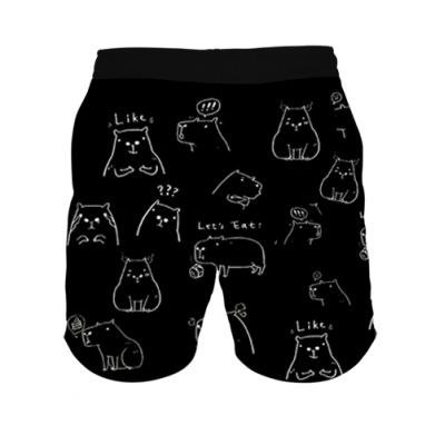 3D шорты мужские спортивные Капибара ан пицце 2