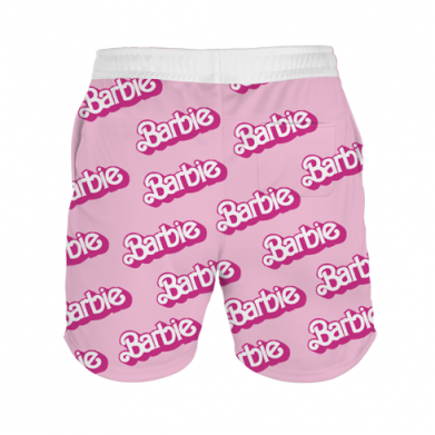3D шорти чоловічі спортивні Vintage Barbie logo pattern 2