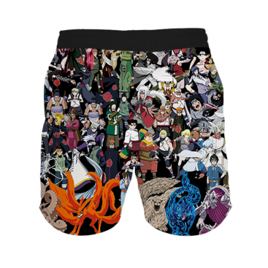 3D шорты мужские спортивные Наруто Герои 2