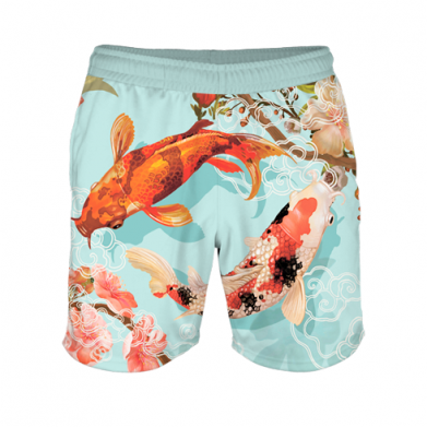 3D шорты мужские спортивные Японские Рыбы Кои 2