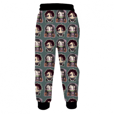 Детские 3D штаны Cute Tanjiro with Nezuko 2
