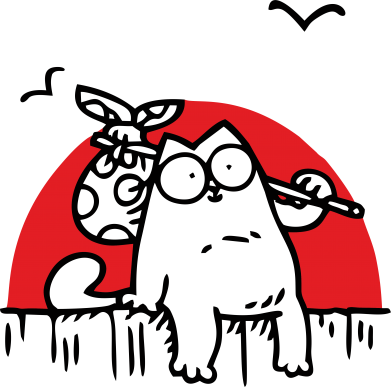 Чоловіча футболка Stedman Кот Саймона на фоне заката 2