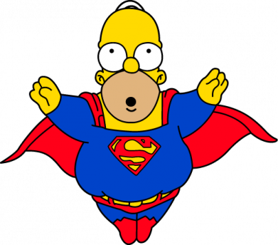 Принт Чоловічі шорти Simpson superman, Фото № 2 - FatLine