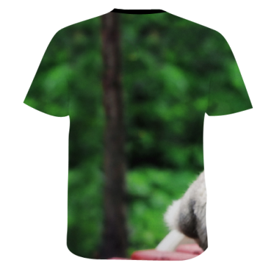 Мужская 3D футболка Husky on the bench 2