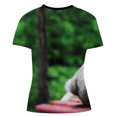 Женская 3D футболка Husky on the bench 2