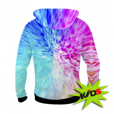 Принт Детская 3D худи Rick is a colorful illusion, Фото № 2 - FATLINE