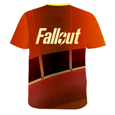 Чоловіча 3D футболка Fallout boy on the background of the explosion 2