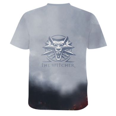 Мужская 3D футболка Witcher with a sword 2