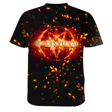 Мужская 3D футболка Supernatural Sam, Dean and Cass 2