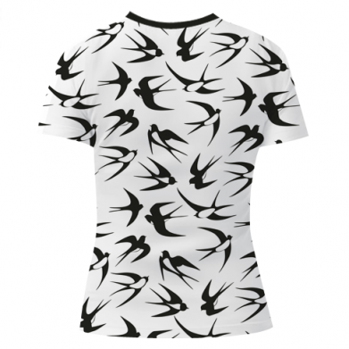 Женская 3D футболка Swallows 2