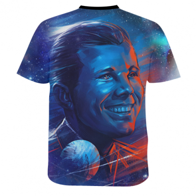 Чоловіча 3D футболка Yuri Gagarin Cosmonaut 2