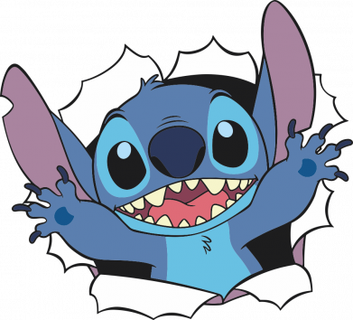 Женская футболка Стич выпрыгивает 2