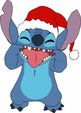 Женская футболка Новогодний Стич 2