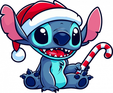 Женская футболка Stitch Santa 2