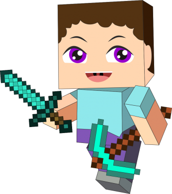 Принт Футболка преміум чоловіча FATLINE Steve minecraft, Фото № 2 - FATLINE