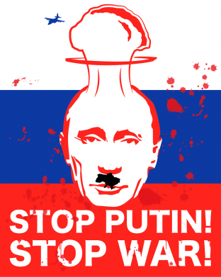 Принт Мужская футболка Gildan STOP PUTIN, Фото № 2 - FATLINE