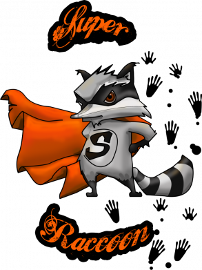 Женская футболка Super raccoon 2