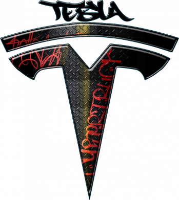 Принт Маска для обличчя Tesla Stylised Logo, Фото № 1 - FatLine