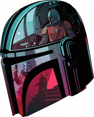 Принт Значок Mandalorian Helmet profil, Фото № 2 - FATLINE