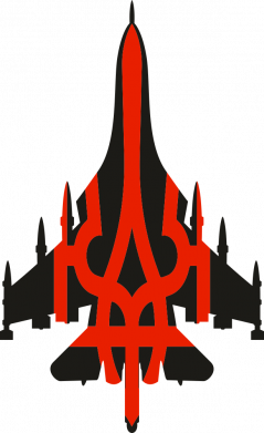 Кружка цветная с силиконовым дном 320ml The ghost of kyiv airplane with coat of arms 2