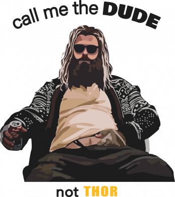 Принт Блокнот А5 Сall me the DUDE not THOR, Фото № 2 - FATLINE