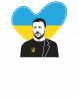 Зеленский и надпись Я одену костюм после завершения войны