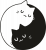 Cute yin yang cats