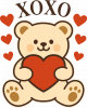 ХОХО Мишка с сердечком