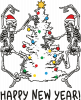 Skeletons christmas dance