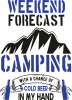 WEEKEND I  FORECAST  CAMPING WITH A CHANCE OF COLD BEER IN MY HAND
