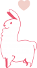 Alpaca with a heart