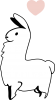 Alpaca with a heart