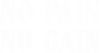 No pain no gain logo