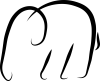 Minimalistic elephant