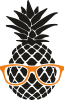 Pineapple with glasses